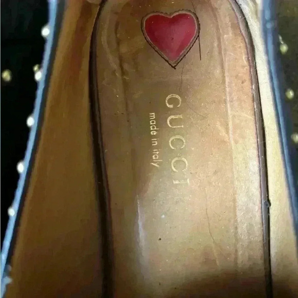 Stunning Gucci leather heeled slides sz 39 - Picture 6 of 7